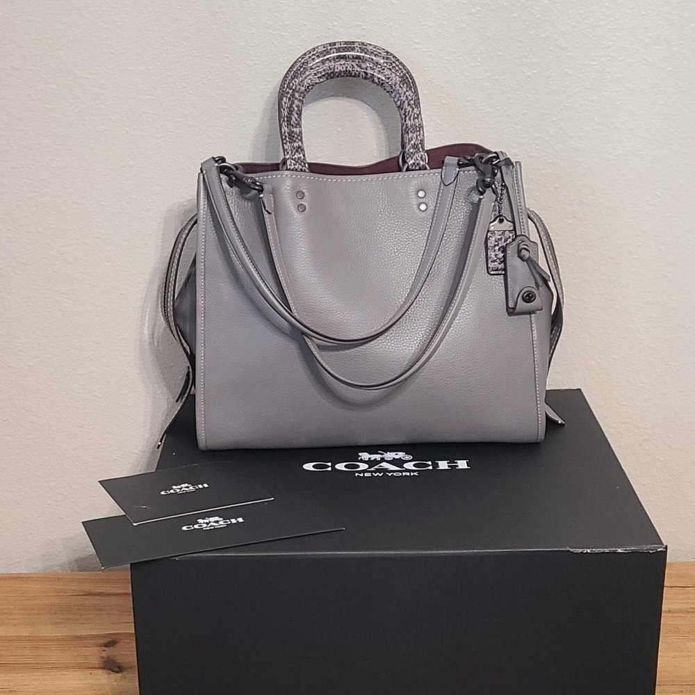 Coach Rogue 36 with Snakeskin Detail